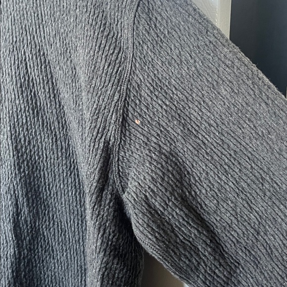 Lululemon Gray Cowl Neck Bell Sleeves Pullover Sweater 21.5” Pit to Pit 3D Logo - Picture 7 of 9